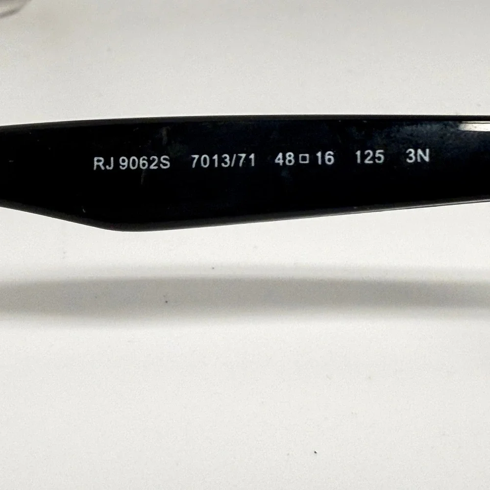 Ray-Ban Junior RJ 9062S 7013/71 Black Rectangular Sunglasses Frames 48-16-125